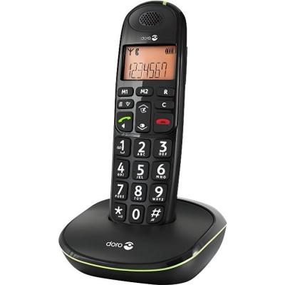 DORO PhoneEasy 100w - T&eacute;l&eacute;phone sans fil avec ID d'appelant - DECTGAP - noir