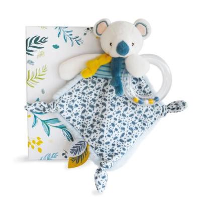 DOUDOU ET COMPAGNIE Yoca le Koala - Doudou Hochet Multicolore 