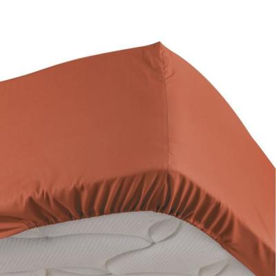 DOUCEUR D INTERIEUR Drap housse ""percaline"" 180x200cm terracotta
