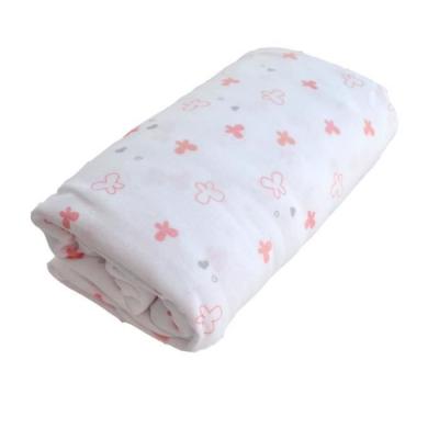 DOMIVA Drap housse imprim&eacute; Lapinou - Rose - 60 x 120 cm