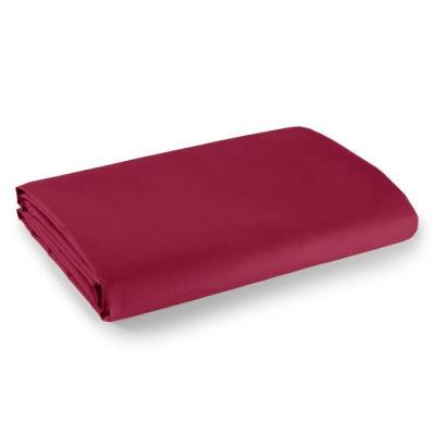 UNIVERSDECOR Drap plat 1 place et 2 places 100% coton/57 fils/cm&acute; - rouge - 180 x 290 cm pour lit 1 place - Rouge