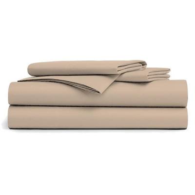 HOMEROKK Drap Plat - IVOIRE - 180x290cm - 100% Coton - 57 Fils/cm - Lavable en Machine 