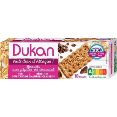 DUKAN  Biscuits de son d'avoine aux p&eacute;pites de chocolat - 225 g