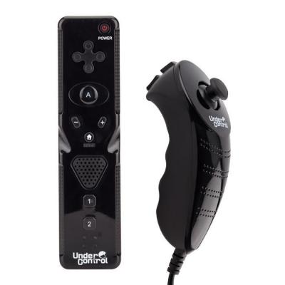 UNDER CONTROL Duo pack Wiimote motion plus int&eacute;gr&eacute; & Nunchuck Pack compatible consoles NinteNdo Wii/Wii U Noir