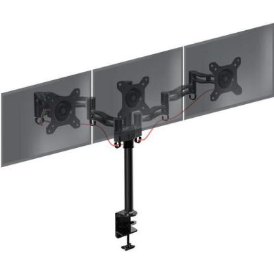 DURONIC  DM353 Support triple 3 &eacute;crans PC pour bureau &agrave; pince - Hauteur ajustable - VESA 75/100