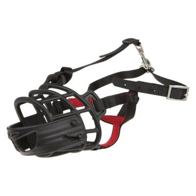 DUVOPLUS Duvo Museliere En Caoutchouc M - Noir Et Rouge - Pour Chien