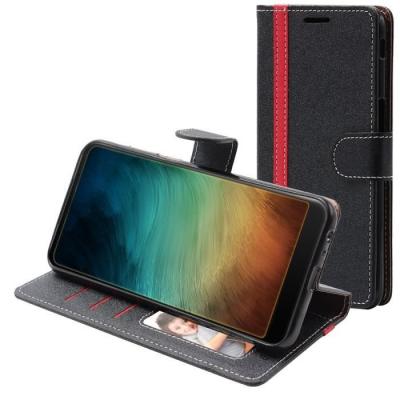 EBESTSTAR Etui portefeuille pour xiaomi mi 10t lite 5g pu cuir porte-cartes support stand, noir / rouge