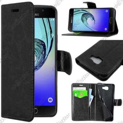EBESTSTAR Etui portefeuille pour a3 2016 galaxy sm-a310f pu cuir porte-cartes support stand, noir