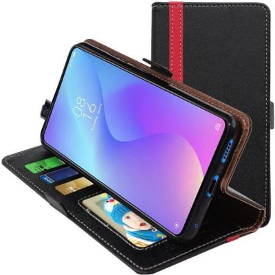 EBESTSTAR Etui portefeuille pour xiaomi mi 9t, mi 9t pro pu cuir porte-cartes support stand, noir / rouge