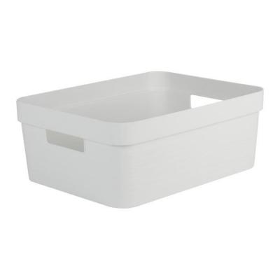EDA PLASTIQUES Boite de rangement stone EDA 12 litres coloris blanc c&eacute;rus&eacute;