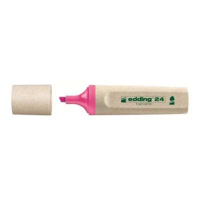 EDDING Surligneur  Ecoline 24 - pointe biseaut&eacute;e - largeur de trait de 2 &agrave; 5 mm - Couleur rose