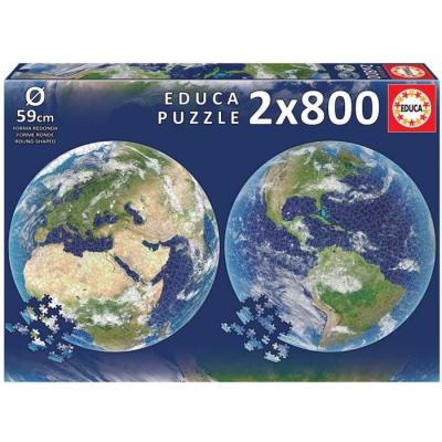 EDUCA BORRAS Puzzle Planet Earth Educa &Oslash; 59 cm (2 x 800 pcs) 