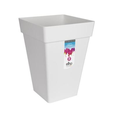 ELHO  Bac &agrave; plantes carr&eacute;e haut - 37 cm - Blanc