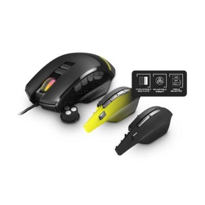 ESG M5 TRIFORCE - Souris - ergonomique - optique - 15 boutons - filaire - USB 2.0 
