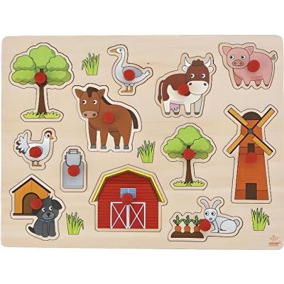  Engelhart puzzle ferme junior 22 x 30 cm bois 13 pi&egrave;ces