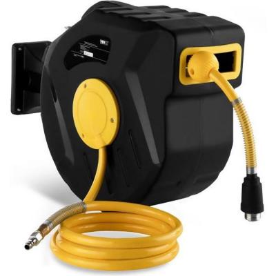 MSW Enrouleur De Tuyau Air Comprim&eacute; D&eacute;vidoir Tuyau Pneumatique PVC 20 M Raccord &frac14;