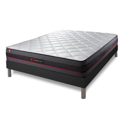 SOMNESS Ensemble 140x190 matelas REGEN &agrave; m&eacute;moire de forme + sommier kit noir