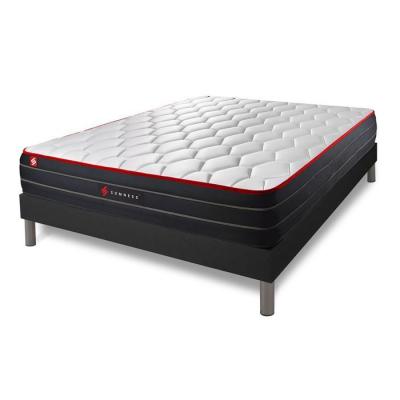 SOMNESS Ensemble matelas sommier Boost 140 x 200 cm - Couleur : Noir - Noir