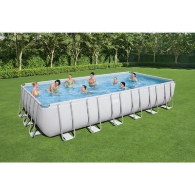 BESTWAY Ensemble de piscine Power Steel Rectangulaire 732x366x132 cm - 