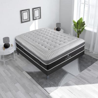  HYPSOM - Ensemble ELEGANCE 140x200 cm - Matelas M&eacute;moire de forme + Sommier Bois - Ferme