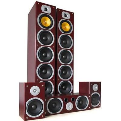 Ensemble Home Cin&eacute;ma Hifi Sono Beng 5 Enceintes Colonne finition Acajou