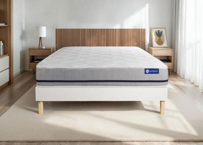 ACTISOM Ensemble matelas 180x200 ACTILATEX SOFT 3zones de confort + sommier KIT blanc