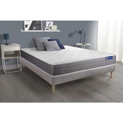 ACTISOM Ensemble 160x200 cm sommier kit gris