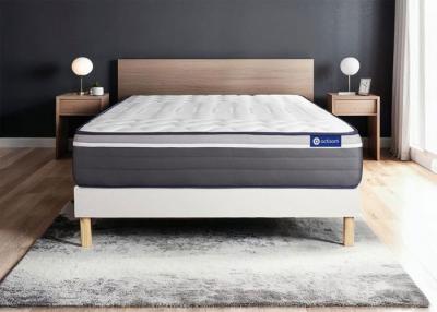 ACTISOM Matelas + sommier 140x200 ressorts ensach&eacute;s et m&eacute;moire de forme  - Actiflex plus