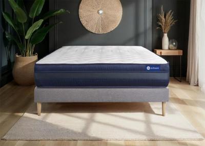 ACTISOM Ensemble sommier matelas 200x200 Actiflex tech - 24 cm - Tr&egrave;s ferme - sommier kit gris