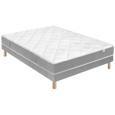 DOUCES NUITS Ensemble hydros mousse hr 35 kg/m3 + sommier base ferme 160x200 avec 2 sommiers