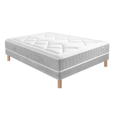 DOUCES NUITS Ensemble Mary Mousse HR 55kg/m3 + Sommier Base Ferme 160x200 avec 2 sommiers
