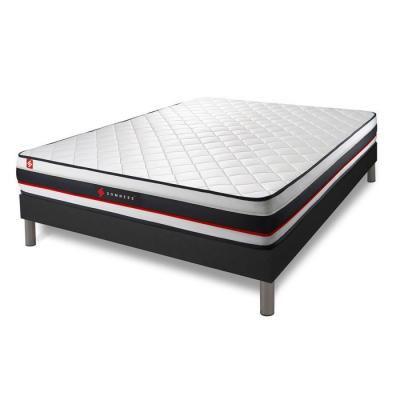 SOMNESS Ensemble 140x200 matelas FORM + sommier kit noir