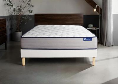 ACTISOM Matelas + sommier 140x200 ressorts ensach&eacute;s et m&eacute;moire de forme  - Actiflex form
