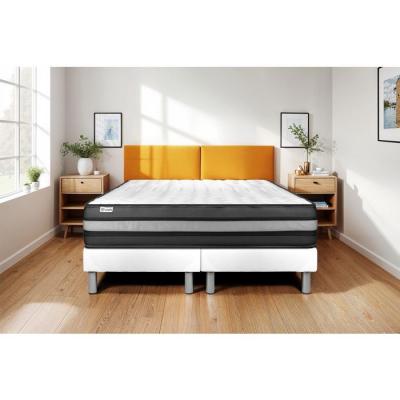 VITALIT  - Ensemble matelas sommier vital power zen 160 x 200 cm - Couleur: Gris - Gris