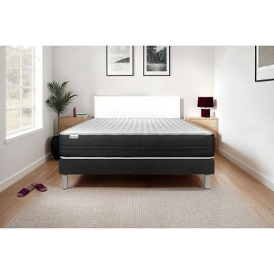 VITALIT Ensemble 160x200 Matelas M&eacute;moire de forme Sommier kit Noir