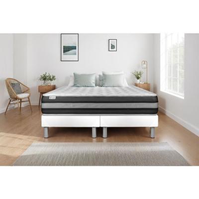 VITALIT Ensemble matelas sommier vitalspring zen 180 x 200 cm - Couleur: Gris - Gris