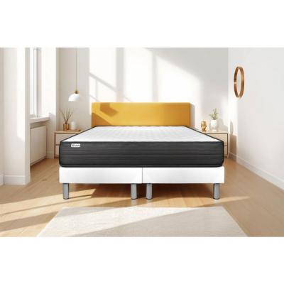 VITALIT Ensemble matelas m&eacute;moire de forme + sommier 200x200 cm  - VITALPOWER