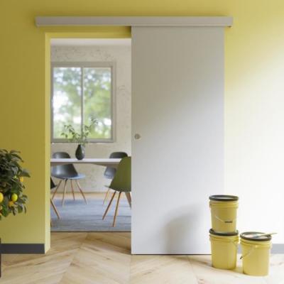 Kit porte coulissante en applique pr&eacute;peinte 204x83cm 