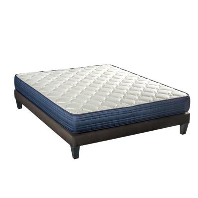 BELLECOUR Ensemble quinconces 160x200 cm matelas ressorts ensach&eacute;s + sommier bois ferme