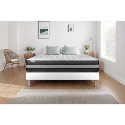 VITALIT Ensemble matelas sommier vitalspring zen 140 x 200 cm - Couleur: Gris - Gris