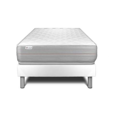 VITALIT Ensemble matelas mousse polyur&eacute;thane &agrave; m&eacute;moire de forme + sommier 90x200 cm  - VITALMEMO