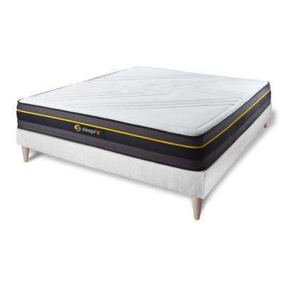 SLEEPFIT Ensemble sommier + matelas ACTIVE &agrave; m&eacute;moire de forme 160x200