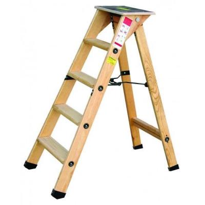 OUTIFRANCE  - Escabeau bois professionnel 8 marches + tablette