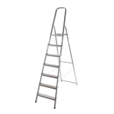 SELEKTA Escabeau m&atilde; nager pliable en aluminium 7 marches l&atilde; ger 