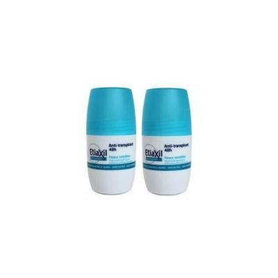 ETIAXIL  D&eacute;odorant anti-transpirant 48h lot de 2 roll on 50ml