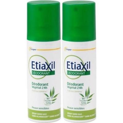 ETIAXIL  D&eacute;odorant V&eacute;g&eacute;tal 24h Spray Lot de 2 x 100ml