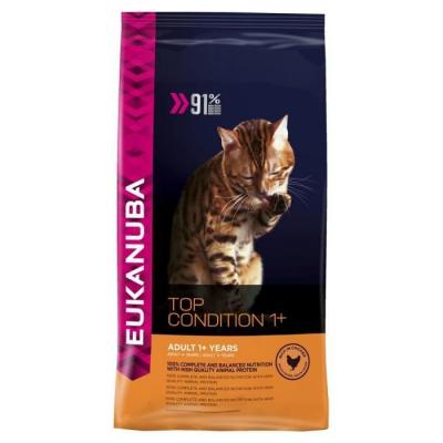 EUKANUBA Croquettes pour chat Adult Chicken and Liver Top Condition 1+ 10 KG