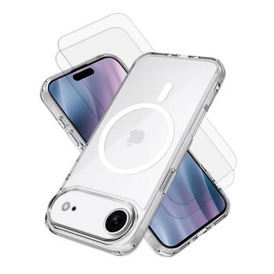 EVETANE  Coque Anti-choc Magsafe compatible Iphone 17 Air Transparente + 2 vitres