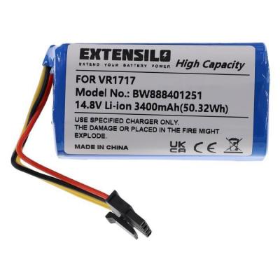 VHBW EXTENSILO Batterie compatible avec Blaupunkt BPK-VCBB1XPW+ aspirateur (3400mAh 148V Li-ion)