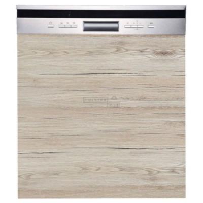 CUISINEANDCIE Fa&ccedil;ade pour lave-vaisselle semi-int&eacute;grable Eco Noyer Blanchi l 60 cm